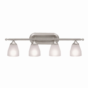 KK5449NI Ansonia 4 or More Bulb Bathroom Lighting - Brushed Nickel