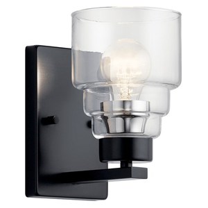 KK55010BK Vionnet 1 Bulb Wall Sconce - Black