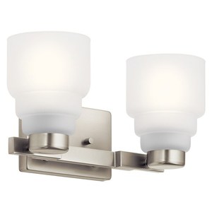 KK55011NI Vionnet 2 Bulb Bathroom Lighting - Brushed Nickel