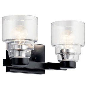 KK55011BK Vionnet 2 Bulb Bathroom Lighting - Black