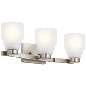 KK55012NI Vionnet 3 Bulb Bathroom Lighting - Brushed Nickel