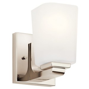 KK55015PN Roehm 1 Bulb Wall Sconce - Polished Nickel