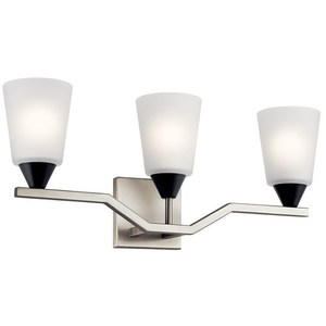 KK55029NI Skagos 3 Bulb Bathroom Lighting - Brushed Nickel