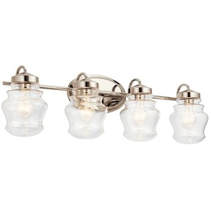 KK55040PN Janiel 4 or More Bulb Bathroom Lighting - Polished Nickel