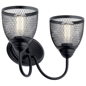 KK55042BK Voclain 2 Bulb Bathroom Lighting - Black