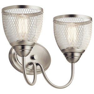 KK55042NI Voclain 2 Bulb Bathroom Lighting - Brushed Nickel