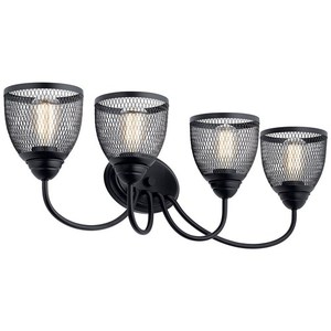 KK55044BK Voclain 4 or More Bulb Bathroom Lighting - Black