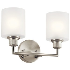 KK55046NI Lynn Haven 2 Bulb Bathroom Lighting - Brushed Nickel