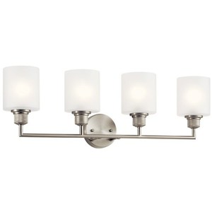 KK55048NI Lynn Haven 4 or More Bulb Bathroom Lighting - Brushed Nickel