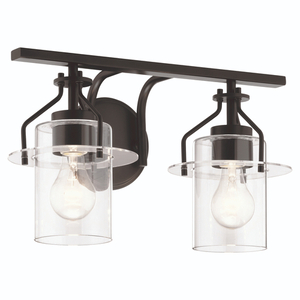 KK55078BK Everett 2 Bulb Bathroom Lighting - Black