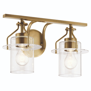 KK55078NBR Everett 2 Bulb Bathroom Lighting - Brushed Brass