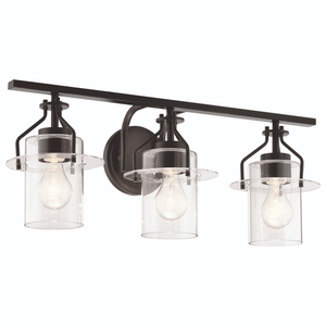 KK55079BK Everett 3 Bulb Bathroom Lighting - Black