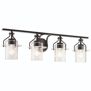 KK55080BK Everett 4 or More Bulb Bathroom Lighting - Black