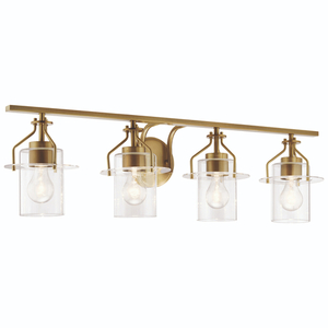 KK55080NBR Everett 4 or More Bulb Bathroom Lighting - Brushed Brass