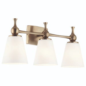 KK55092CPZ Cosabella 3 Bulb Bathroom Lighting - Champagne Bronze