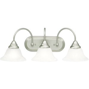 KK5993NI Telford 3 Bulb Bathroom Lighting - Brushed Nickel