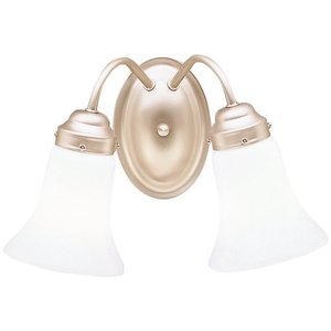 KK6122NI Wall Mount Bath 2 Bulb Bathroom Lighting - Brushed Nickel