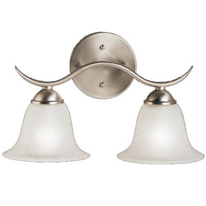 KK6322NI Dover 2 Bulb Bathroom Lighting - Brushed Nickel