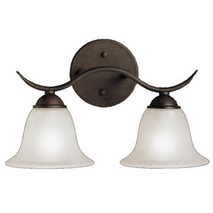 KK6322TZ Dover 2 Bulb Bathroom Lighting - Tannery Bronze