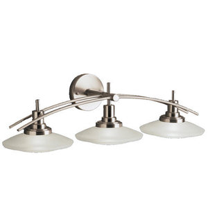 KK6463NI Structures 3 Bulb Bathroom Lighting - Brushed Nickel