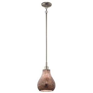 KK65406 Crystal Ball Mini-Pendant Pendant Light - Brushed Nickel