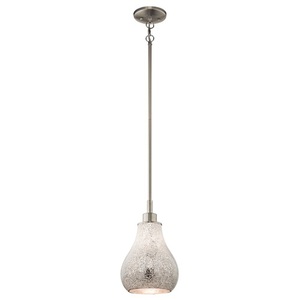 KK65407 Crystal Ball Mini-Pendant Pendant Light - Brushed Nickel