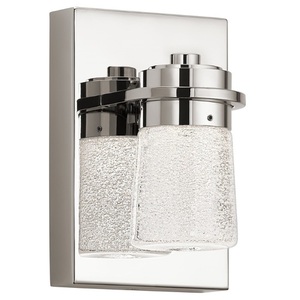 KK85068PN Vada 1 Bulb Wall Sconce - Polished Nickel