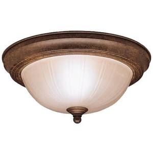 KK8653TZ Melon Flush Mount Ceiling Light - Tannery Bronze