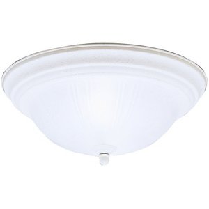 KK8654SC Melon Flush Mount Ceiling Light - Stucco White