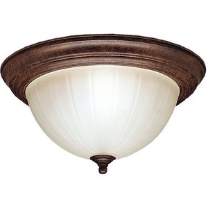 KK8654TZ Melon Flush Mount Ceiling Light - Tannery Bronze