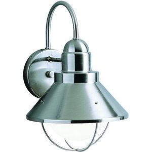 KK9022NI Seaside Entrance Outdoor Wall Light - Brushed Nickel