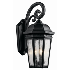 KK9034BKT Courtyard Entrance Outdoor Wall Light - Textured Black