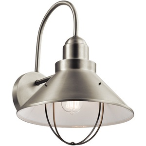 KK9142NI Seaside Entrance Outdoor Wall Light - Brushed Nickel