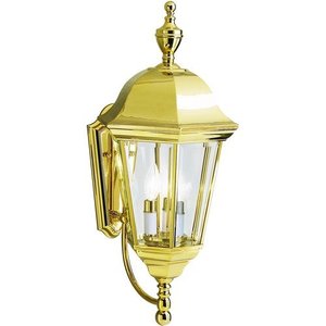 KK9489PB LifeBright Entrance Outdoor Wall Light - Polished Brass