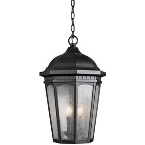 KK9539BKT Courtyard Hanging Hanging Lantern - Textured Black