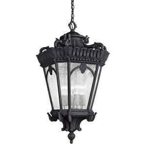 KK9564BKT Tournai Hanging Hanging Lantern - Textured Black