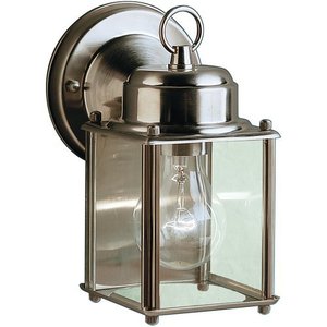 KK9611SS New Street Entrance Outdoor Wall Light - Stainless Steel / Clear