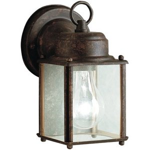 KK9611TZ New Street Entrance Outdoor Wall Light - Tannery Bronze / Clear