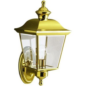 KK9712PB Bay Shore Entrance Outdoor Wall Light - Polished Brass