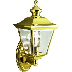 KK9713PB Bay Shore Entrance Outdoor Wall Light - Polished Brass