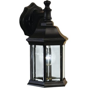 KK9776BK Chesapeake Entrance Outdoor Wall Light - Black / Clear Beveled