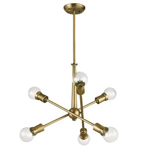 KK43095NBR Armstrong Mini Chandelier - Natural Brass