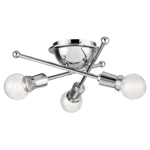 KK43196CH Armstrong Flush Mount Ceiling Light - Chrome