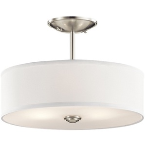 KK43675NI Shailene Semi Flush Mount Ceiling Light - Brushed Nickel