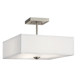 KK43691NI Shailene Semi Flush Mount Ceiling Light - Brushed Nickel