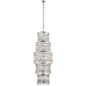 KK43758CH Piper Large Foyer Chandelier Chandelier - Chrome