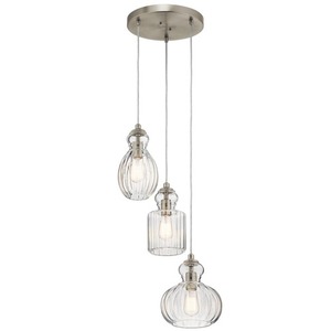 KK43952NI Riviera Multi Light Pendant Light - Brushed Nickel