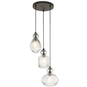 KK43952OZ Riviera Multi Light Pendant Light - Olde Bronze