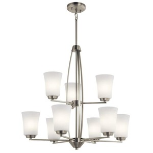 KK44052NI Tao Large Foyer Chandelier Chandelier - Brushed Nickel