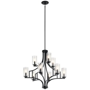 KK44073DBK Vara Large Foyer Chandelier Chandelier - Distressed Black